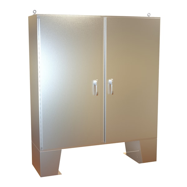 Hammond 3 Point Latch with Padlock Handle Electrical Enclosures, 60 in H, 18 in D, 60 in W, NEMA 4X HN4FM606018S16 - main
